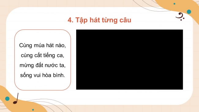 Soạn giáo án điện tử âm nhạc 4 cánh diều Tiết 19: Hát: Hát mừng