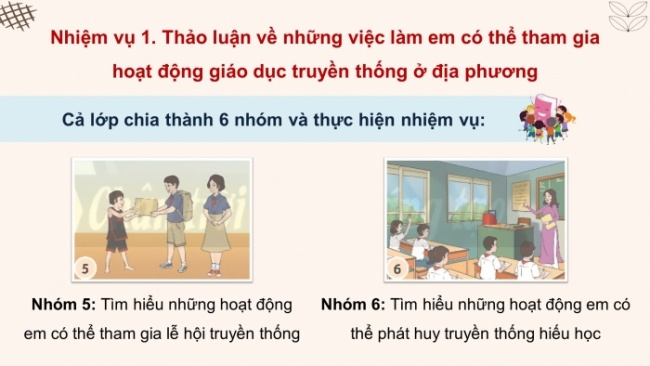 Soạn giáo án điện tử HĐTN 8 CTST (bản 1) Chủ đề 6: Tham gia hoạt động phát triển cộng đồng - Nhiệm vụ 3, 4, 5