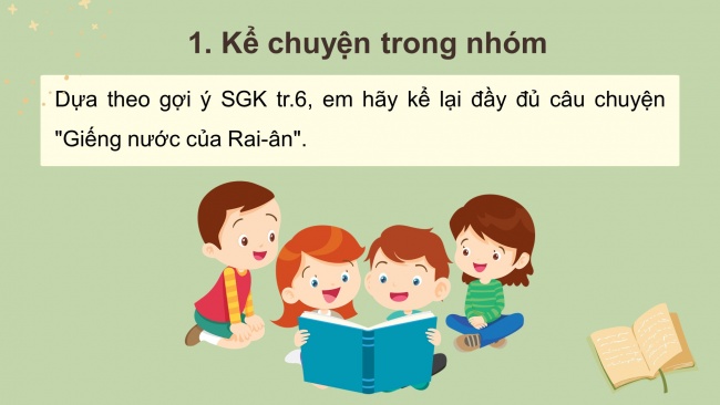 Soạn giáo án điện tử tiếng việt 4 cánh diều Bài 11 Nói và nghe 1: Kể chuyện Giếng nước của Rai-ân