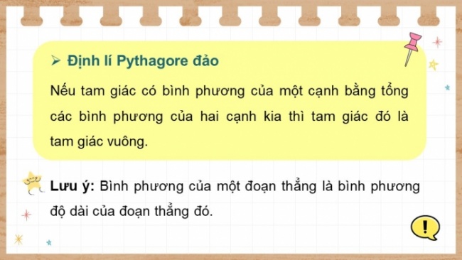 Soạn giáo án điện tử Toán 8 KNTT Bài 35: Định lí Pythagore và ứng dụng