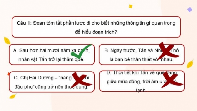 Soạn giáo án điện tử Ngữ văn 8 CD Bài 6 Tự đánh giá: Cố hương