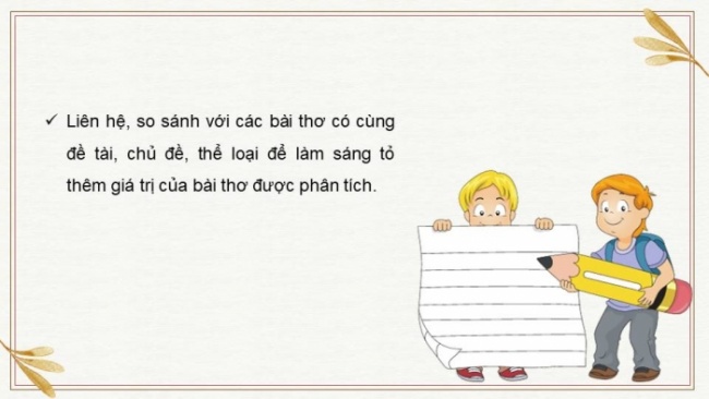 Soạn giáo án điện tử Ngữ văn 8 CD Bài 7 Viết: Phân tích một tác phẩm thơ