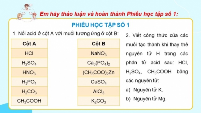 Soạn giáo án điện tử KHTN 8 CD Bài 12: Muối (P1)