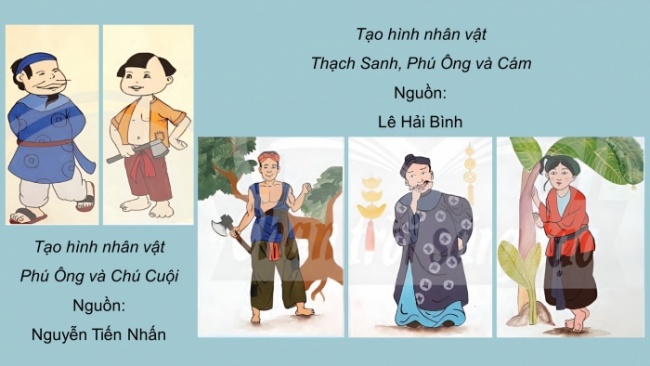 Soạn giáo án điện tử Mĩ thuật 8 CTST (bản 2) Bài 6: Tạo hình nhân vật minh họa truyện cổ tích