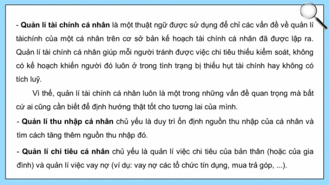 Soạn giáo án điện tử Toán 8 CD: HĐ thực hành và trải nghiệm - Chủ đề 1: Quản lí tài chính cá nhân