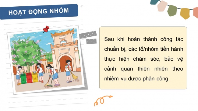 Soạn giáo án điện tử HĐTN 4 cánh diều Tuần 24: Chăm sóc, bảo vệ cảnh quan thiên nhiên quê hương - Hoạt động 2