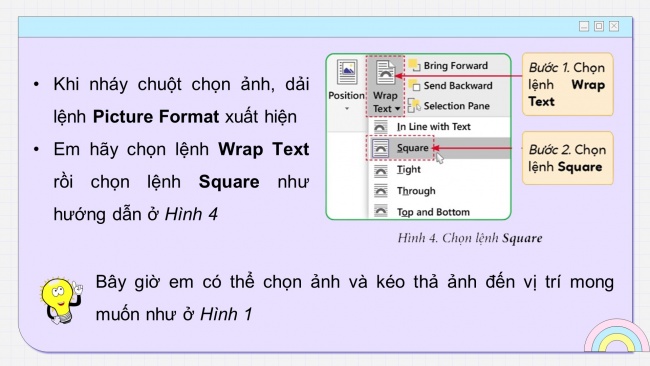 Soạn giáo án điện tử tin học 4 cánh diều Chủ đề E2 Bài 4: Chèn ảnh vào văn bản