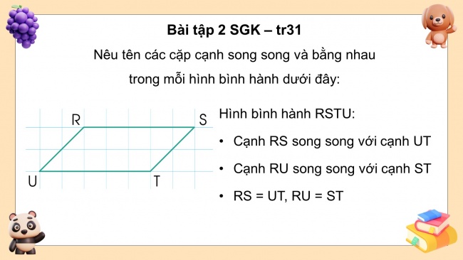 Soạn giáo án điện tử toán 4 cánh diều Bài 65: Hình bình hành