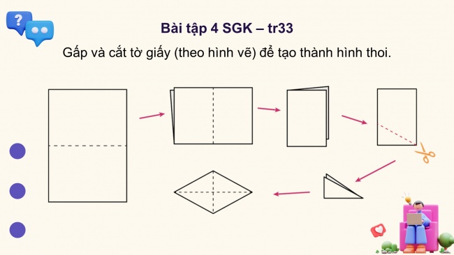 Soạn giáo án điện tử toán 4 cánh diều Bài 66: Hình thoi