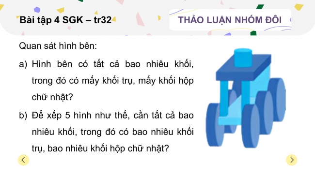 Soạn giáo án điện tử toán 4 CTST Bài 56: Xếp hình, vẽ hình