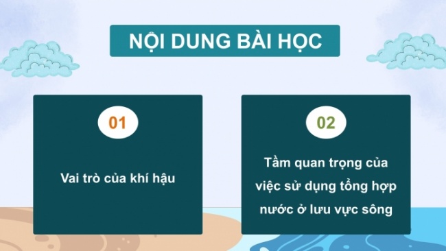 Soạn giáo án điện tử Địa lí 8 CTST Bài 10: Vai trò của tài nguyên khí hậu và tài nguyên nước