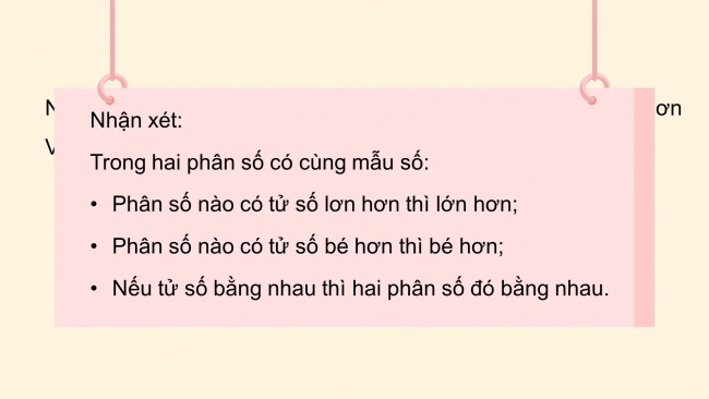 Soạn giáo án điện tử toán 4 KNTT Bài 58: So sánh phân số