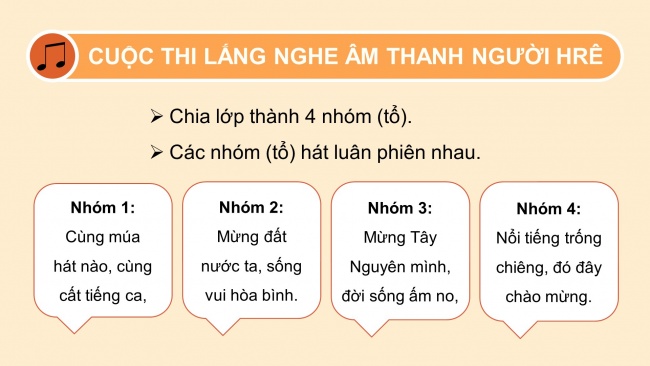 Soạn giáo án điện tử âm nhạc 4 cánh diều Tiết 20: Ôn tập bài hát: Hát mừng; Thường thức âm nhạc – Tìm hiểu nhạc cụ: Vi-ô-lông