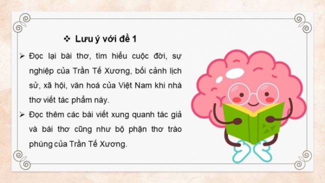 Soạn giáo án điện tử Ngữ văn 8 CD Bài 7 Nói và nghe: Nghe và tóm tắt nội dung thuyết trình về một tác phẩm thơ