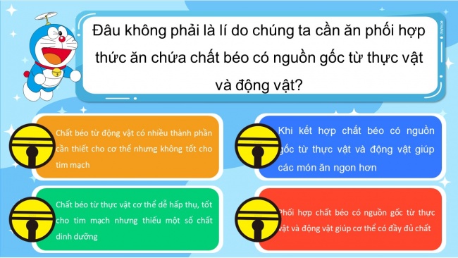 Soạn giáo án điện tử khoa học 4 cánh diều Bài 18: Chế độ ăn uống (P2)