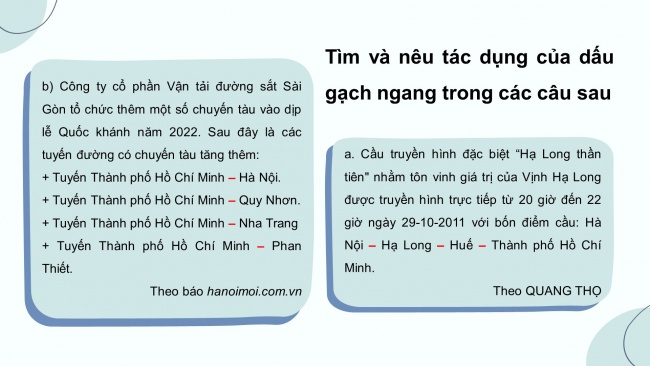 Soạn giáo án điện tử tiếng việt 4 cánh diều Bài 13 Luyện từ và câu 1: Dấu gạch ngang