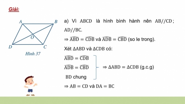 Soạn giáo án điện tử Toán 8 CD Chương 5 Bài 4: Hình bình hành