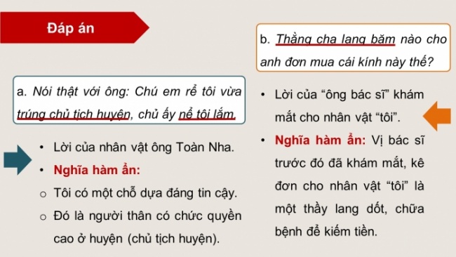 Soạn giáo án điện tử Ngữ văn 8 CD Bài 4 TH tiếng Việt: Nghĩa tường minh và nghĩa hàm ẩn