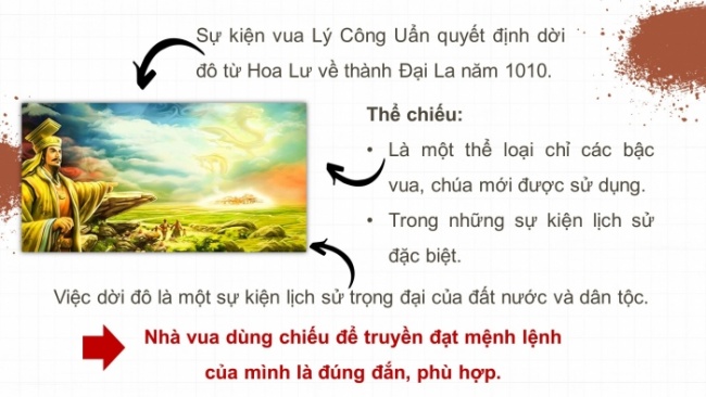 Soạn giáo án điện tử Ngữ văn 8 CD Bài 5 Đọc 3: Chiếu dời đô