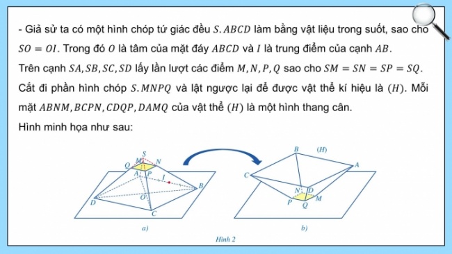 Soạn giáo án điện tử Toán 8 CD: HĐ thực hành và trải nghiệm - Chủ đề 2: Thực hành tạo Hologram