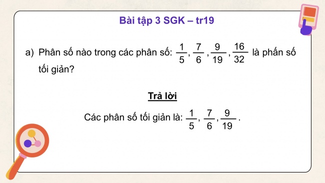 Soạn giáo án điện tử toán 4 cánh diều Bài 59: Rút gọn phân số