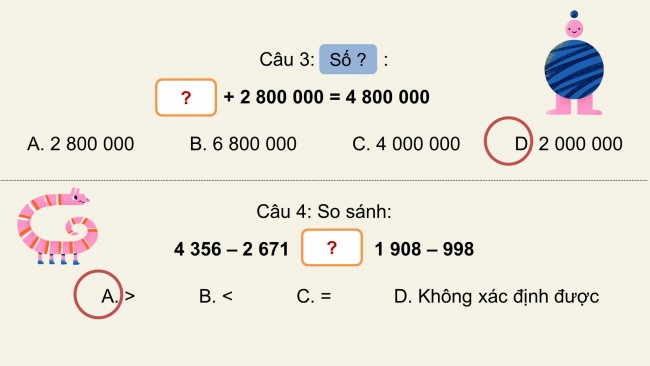 Soạn giáo án điện tử toán 4 CTST Bài 41: Phép trừ các số tự nhiên