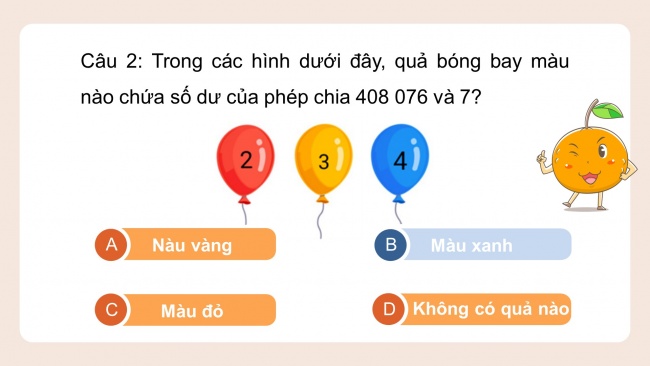 Soạn giáo án điện tử toán 4 CTST Bài 49: Chia cho số có một chữ số