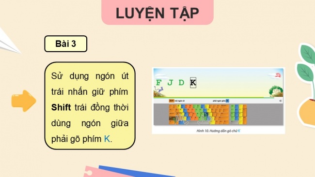 Soạn giáo án điện tử tin học 4 CTST Bài 11B: Thực hành luyện tập gõ bàn phím