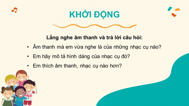 Soạn giáo án điện tử âm nhạc 4 CTST CĐ6 Tiết 2: Nhạc cụ: Nhạc cụ tiết tấu và giai điệu