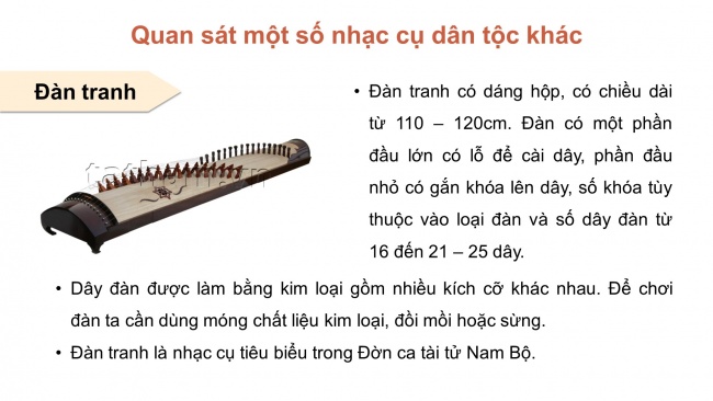 Soạn giáo án điện tử mĩ thuật 4 cánh diều Bài 10: Nhạc cụ dân tộc