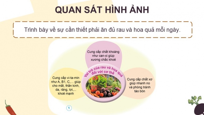 Soạn giáo án điện tử khoa học 4 cánh diều Bài 18: Chế độ ăn uống (P1)