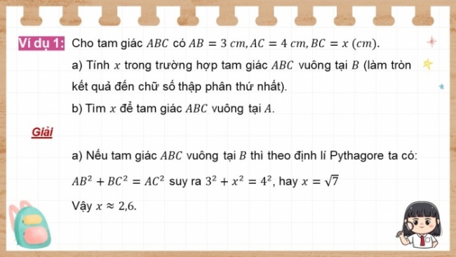 Soạn giáo án điện tử Toán 8 KNTT Bài 35: Định lí Pythagore và ứng dụng