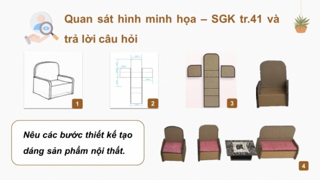 Soạn giáo án điện tử Mĩ thuật 8 CTST (bản 1) Bài 9: Thiết kế sản phẩm nội thất