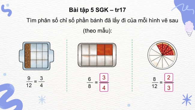 Soạn giáo án điện tử toán 4 cánh diều Bài 58: Tính chất cơ bản của phân số