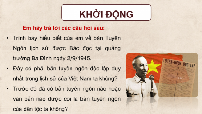 Soạn giáo án điện tử Ngữ văn 8 CD Bài 5 Đọc 2: Nước Đại Việt ta