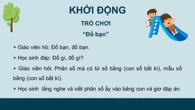 Soạn giáo án điện tử toán 4 KNTT Bài 54: Phân số và phép chia số tự nhiên