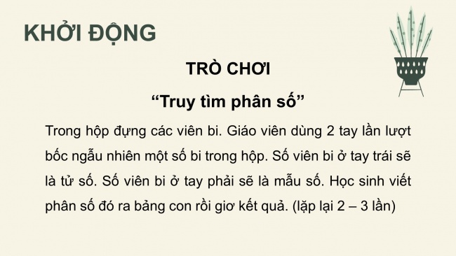 Soạn giáo án điện tử toán 4 KNTT Bài 55: Tính chất cơ bản của phân số