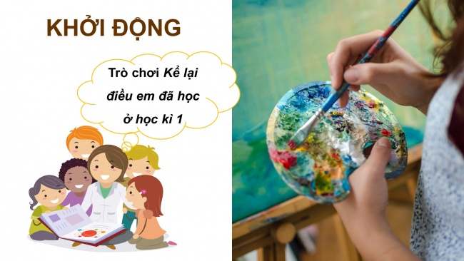 Soạn giáo án điện tử mĩ thuật 4 cánh diều: Cùng nhau ôn tập học kì 1