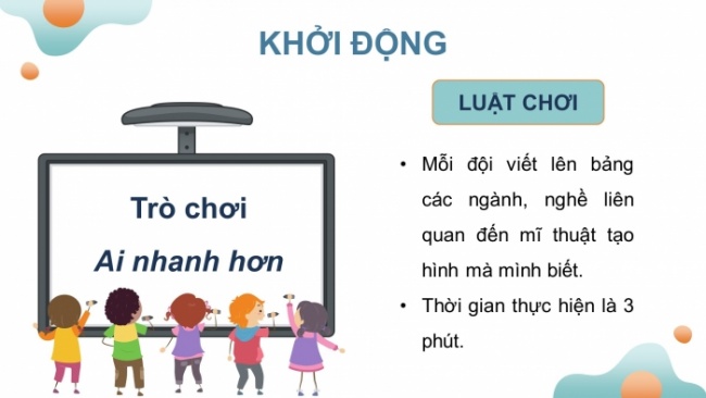 Soạn giáo án điện tử Mĩ thuật 8 KNTT Bài 15: Ngành, nghề liên quan đến mĩ thuật tạo hình