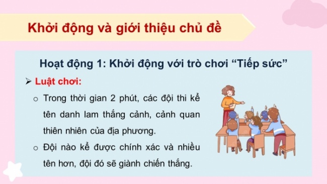 Soạn giáo án điện tử HĐTN 8 CTST (bản 2) Chủ đề 5: Bảo tồn cảnh quan và phát triển cộng đồng - Hoạt động 1