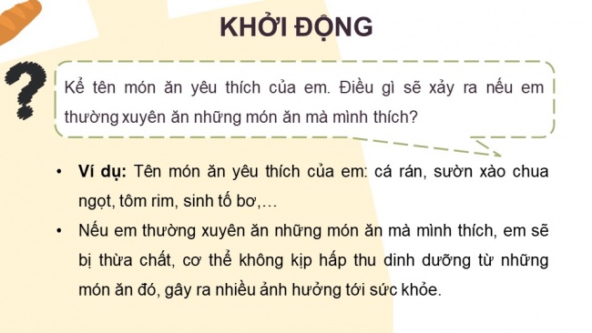 Soạn giáo án điện tử khoa học 4 cánh diều Bài 18: Chế độ ăn uống (P1)