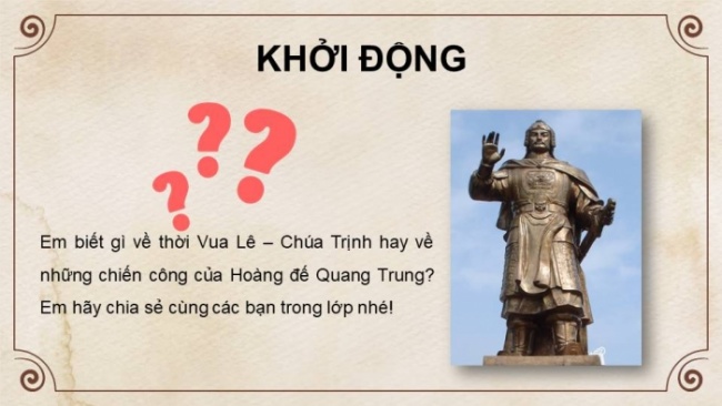 Soạn giáo án điện tử Ngữ văn 8 CD Bài 8 Đọc 1: Quang Trung đại phá quân Thanh