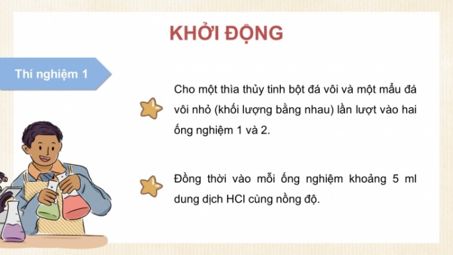 Soạn giáo án điện tử KHTN 8 CD Bài 7: Tốc độ phản ứng và chất xúc tác