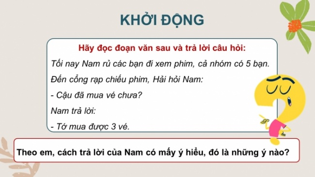 Soạn giáo án điện tử Ngữ văn 8 CD Bài 4 TH tiếng Việt: Nghĩa tường minh và nghĩa hàm ẩn