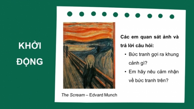 Soạn giáo án điện tử Mĩ thuật 8 CTST (bản 2) Bài 8: Trường phái Biểu hiện và Lập thể