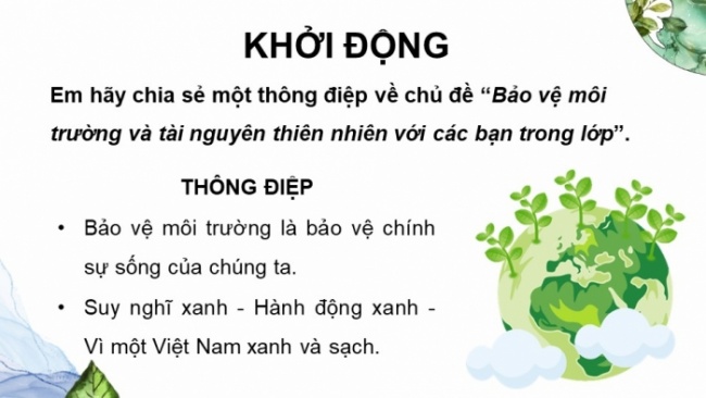 Soạn giáo án điện tử Công dân 8 CD Bài 5: Bảo vệ môi trường và tài nguyên thiên nhiên