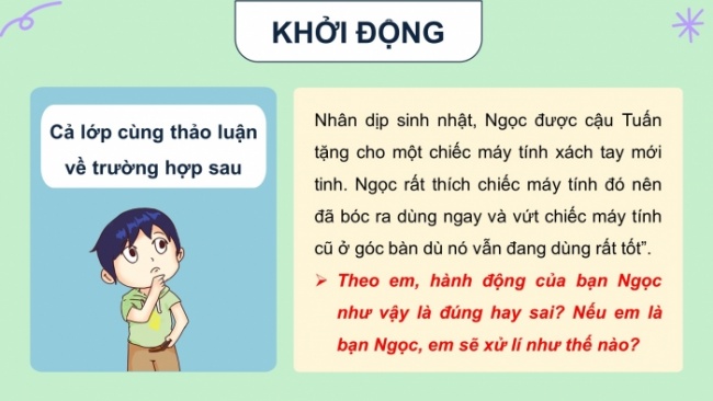 Soạn giáo án điện tử HĐTN 8 CTST (bản 2) Chủ đề 4: Kinh doanh và tiết kiệm - Hoạt động 3