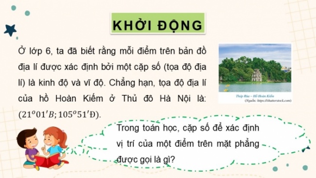 Soạn giáo án điện tử Toán 8 CD Chương 3 Bài 2: Mặt phẳng tọa độ. Đồ thị của hàm số