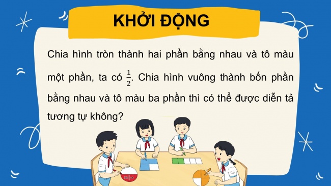 Soạn giáo án điện tử toán 4 cánh diều Bài 53: Khái niệm phân số