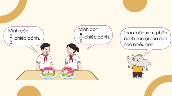 Soạn giáo án điện tử toán 4 cánh diều Bài 62: So sánh hai phân số khác mẫu số